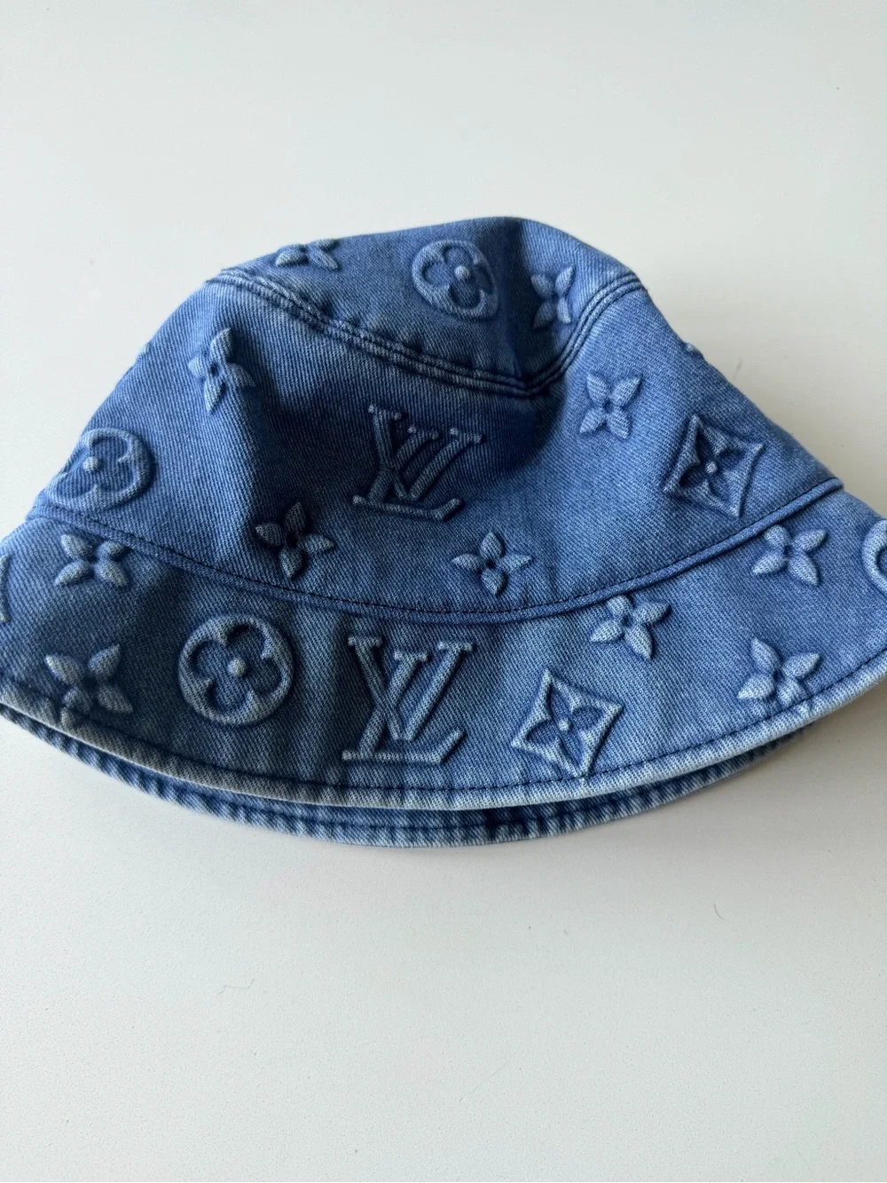 Louis Vuitton Monogram Denim Bucket Hat (Blue) - Picture 2 of 3
